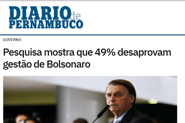Diário de Pernambuco divulga pesquisa realizado pela Paraná Pesquisas