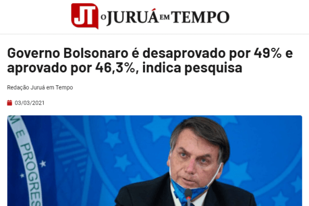 O Juruá em Tempo divulga pesquisa realizado pela Paraná Pesquisas
