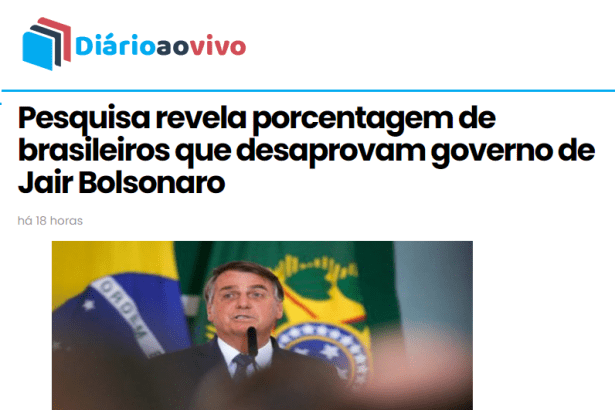 Diário ao Vivo divulga pesquisa realizado pela Paraná Pesquisas