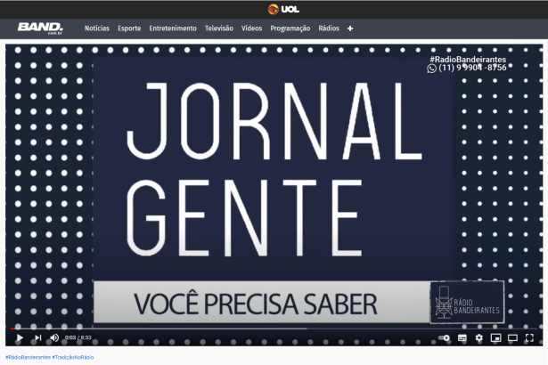Rádio Bandeirantes - Jornal Gente divulga pesquisa realizado pela Paraná Pesquisas