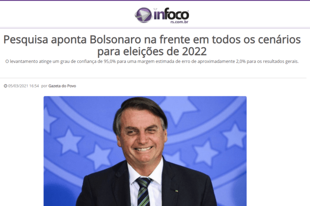 InFoco divulga pesquisa realizado pela Paraná Pesquisas