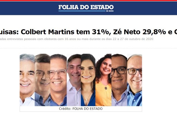 Jornal Folha do Estado divulga pesquisa realizado pela Paraná Pesquisas