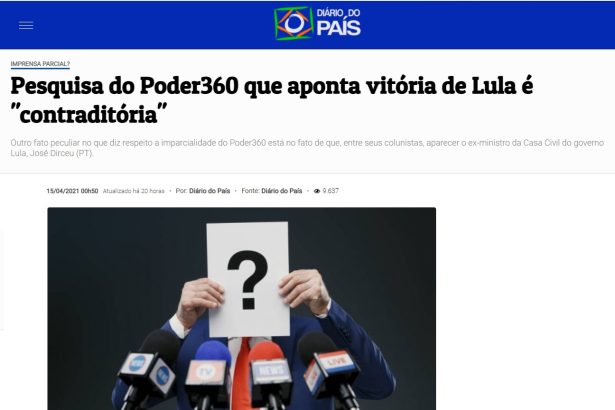 Diário do País cita o Instituto Paraná Pesquisas