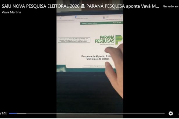 Vavá Martins divulga pesquisa realizado pela Paraná Pesquisas