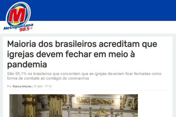 Metropolitana FM divulga pesquisa realizado pela Paraná Pesquisas