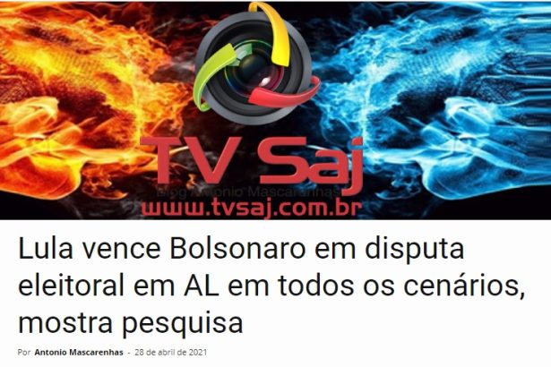 TV Saj divulga pesquisa realizado pela Paraná Pesquisas