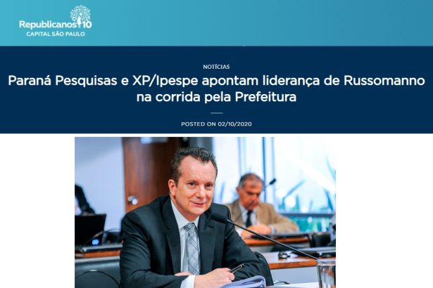 Republicanos 10 - Capital São Paulo divulga pesquisa realizado pela Paraná Pesquisas