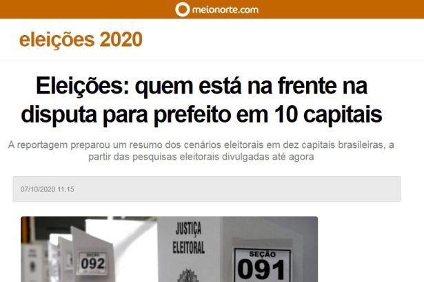 Meio Norte.com divulga pesquisa realizado pela Paraná Pesquisas
