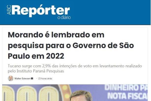 ABC Repórter O Diário divulga pesquisa realizado pela Paraná Pesquisas