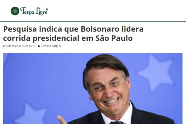 Terça Livre divulga pesquisa realizado pela Paraná Pesquisas
