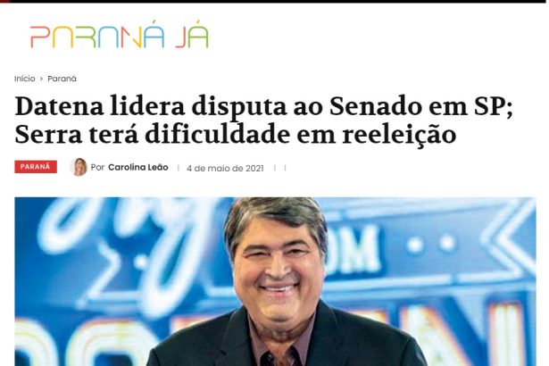 Paraná Já divulga pesquisa realizado pela Paraná Pesquisas
