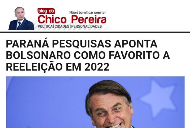 Blog do Chico Pereira divulga pesquisa realizado pela Paraná Pesquisas