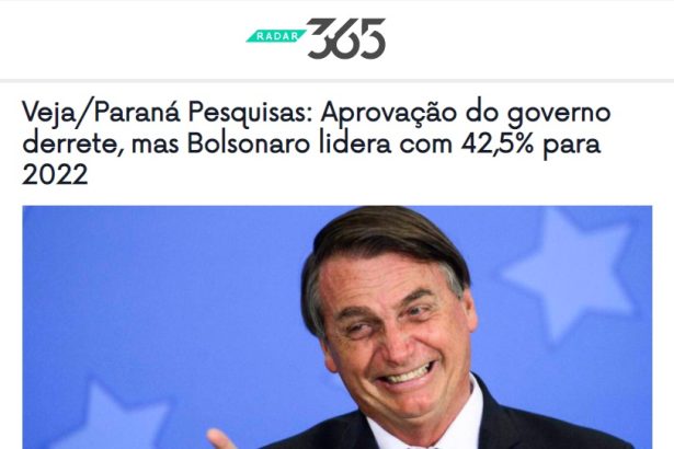 Radar 365 divulga pesquisa realizado pela Paraná Pesquisas