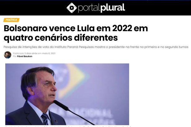 Portal Plural divulga pesquisa realizado pela Paraná Pesquisas