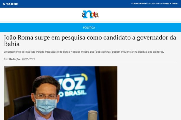 Anota Bahia divulga pesquisa realizado pela Paraná Pesquisas