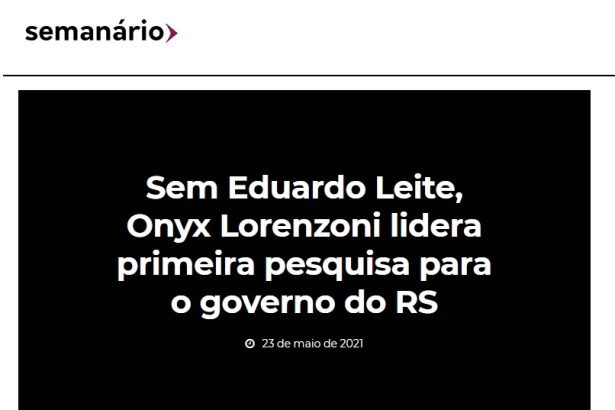 Jornal Semanário divulga pesquisa realizado pela Paraná Pesquisas