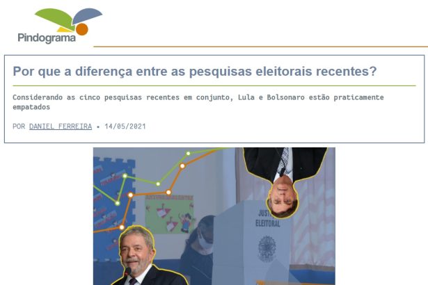 Pindograma cita pesquisa realizado pela Paraná Pesquisas