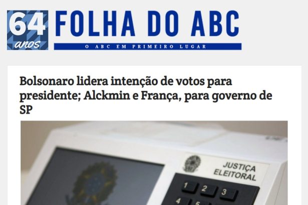 Folha do ABC divulga pesquisa realizado pela Paraná Pesquisas
