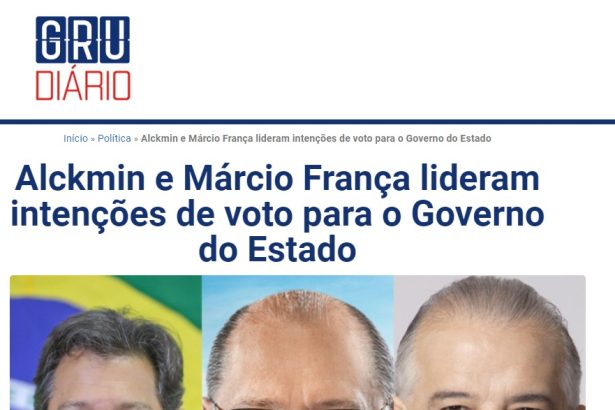 Gru Diário divulga pesquisa realizado pela Paraná Pesquisas
