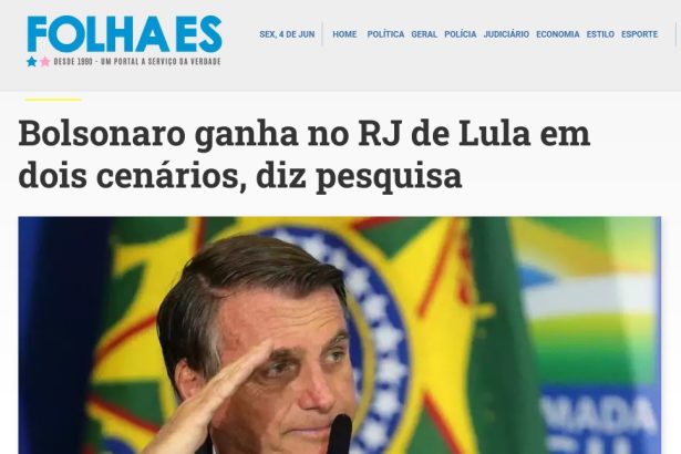 Folha do ES divulga pesquisa realizado pela Paraná Pesquisas