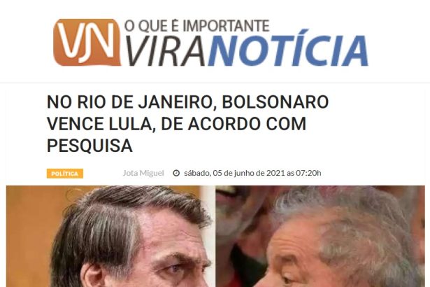 Vira Notícia divulga pesquisa realizado pela Paraná Pesquisas