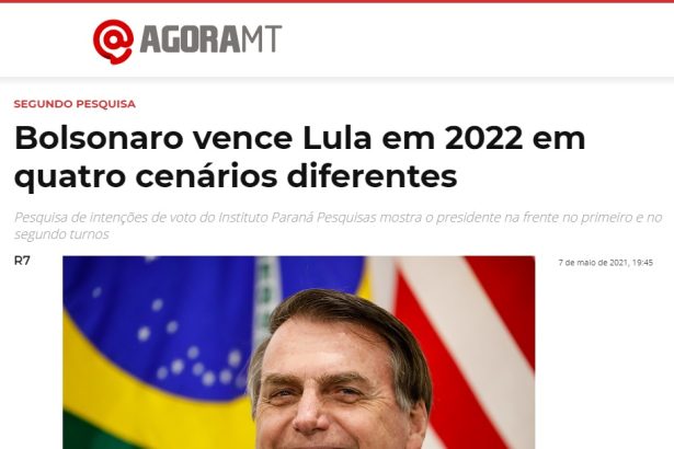 Agora MT divulga pesquisa realizado pela Paraná Pesquisas