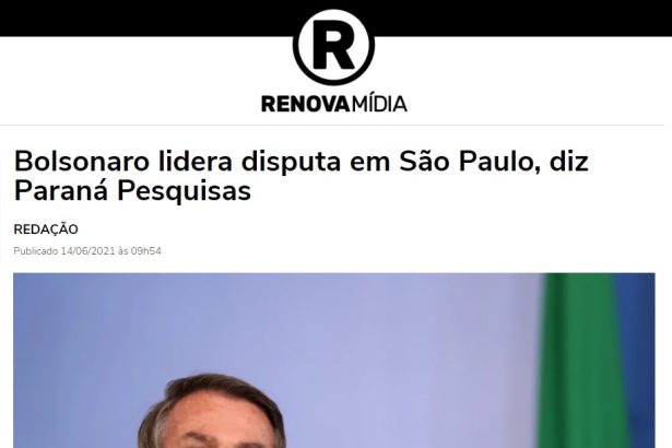 Renova Mídia divulga pesquisa realizado pela Paraná Pesquisas