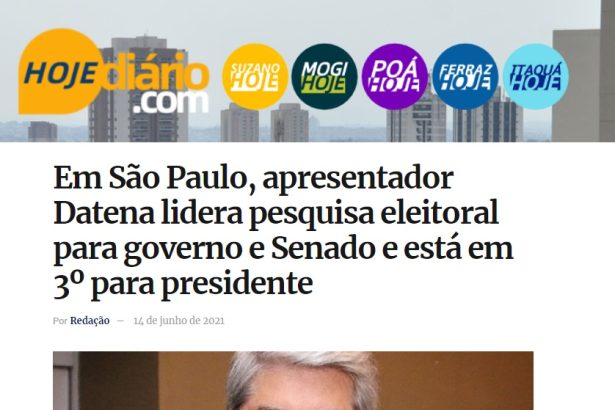 Hoje Diário.com divulga pesquisa realizado pela Paraná Pesquisas