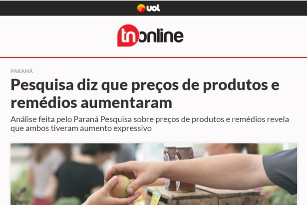 TN Online - UOL divulga pesquisa realizado pela Paraná Pesquisas