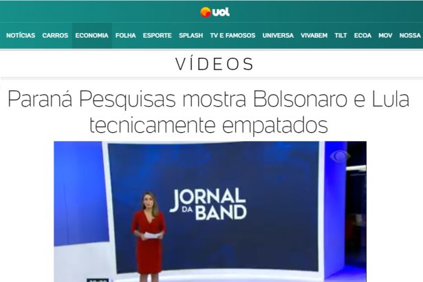 UOL - Economia divulga pesquisa realizado pela Paraná Pesquisas