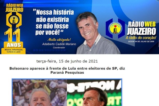 Rádio Web Juazeiro divulga pesquisa realizado pela Paraná Pesquisas