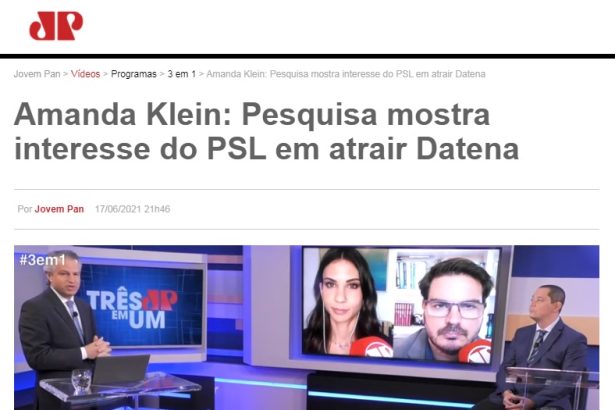 Jovem Pan cita o Instituto pela Paraná Pesquisas