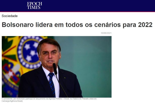 Epoch Times divulga pesquisa realizado pela Paraná Pesquisas