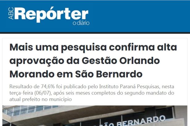ABC Repórter - O Diário divulga pesquisa realizado pela Paraná Pesquisas