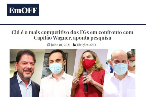 Em Off News divulga pesquisa realizado pela Paraná Pesquisas