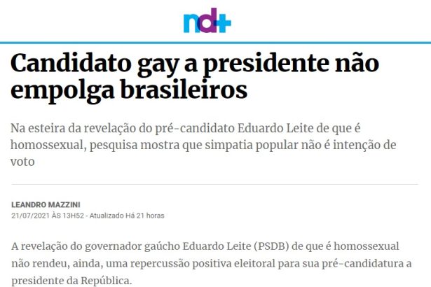 ND Mais divulga pesquisa realizado pela Paraná Pesquisas