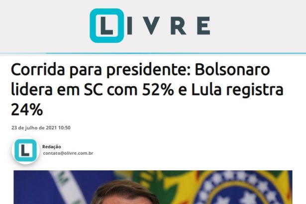 O Livre divulga pesquisa realizado pela Paraná Pesquisas