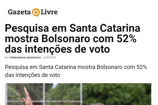 Gazeta Livre divulga pesquisa realizado pela Paraná Pesquisas