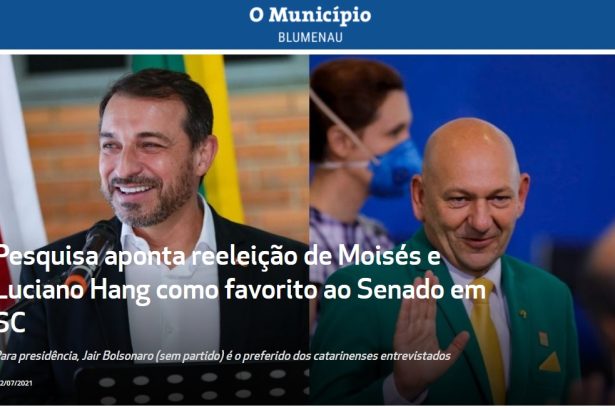 O Município Blumenau divulga pesquisa realizado pela Paraná Pesquisas