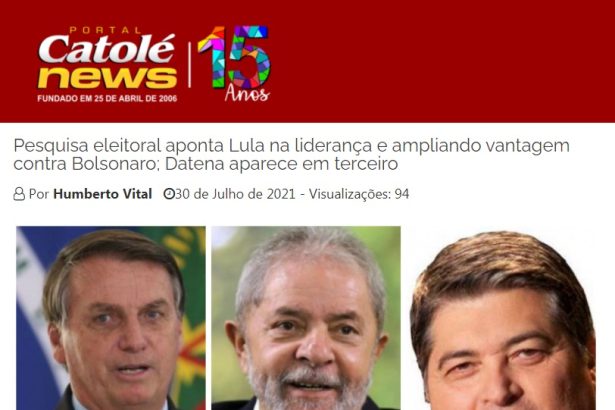 Portal Catolé News divulga pesquisa realizado pela Paraná Pesquisas