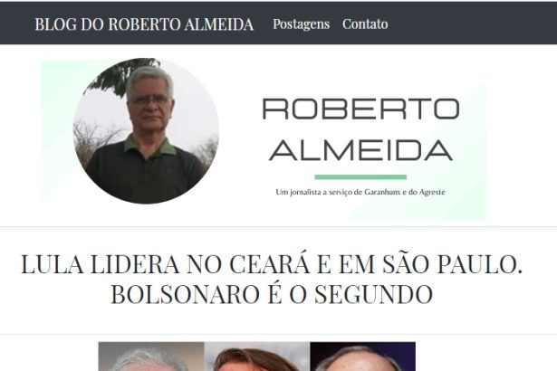 Blog do Roberto Almeida divulga pesquisa realizado pela Paraná Pesquisas