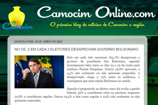 Camocim Online.com divulga pesquisa realizado pela Paraná Pesquisas