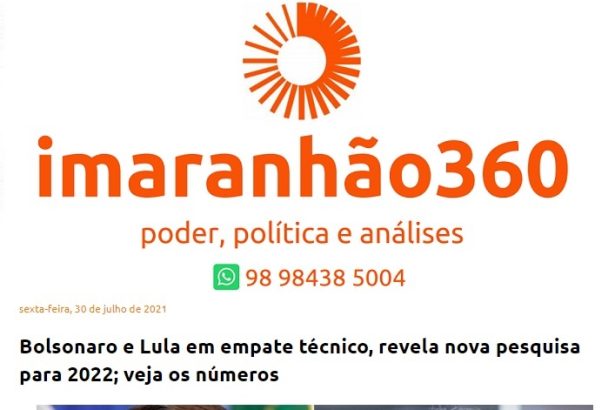 I Maranhão 360 divulga pesquisa realizado pela Paraná Pesquisas