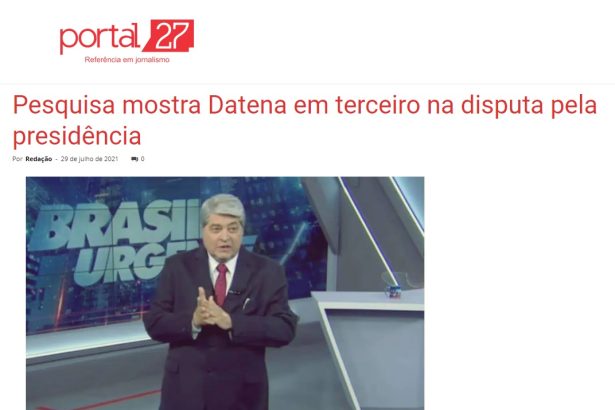 Portal 27 divulga pesquisa realizado pela Paraná Pesquisas
