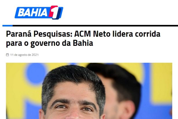 Bahia 1 divulga pesquisa realizado pela Paraná Pesquisas