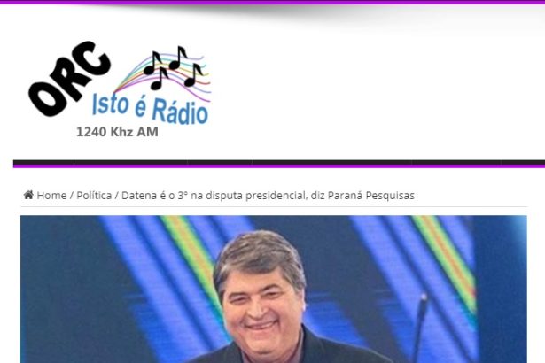 Rádio ORC divulga pesquisa realizado pela Paraná Pesquisas
