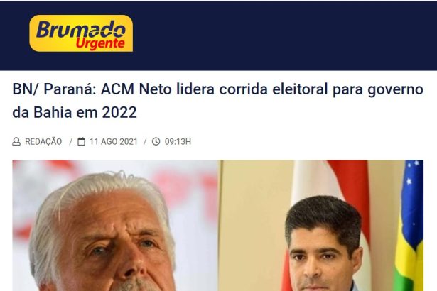 Brumado Urgente divulga pesquisa realizado pela Paraná Pesquisas