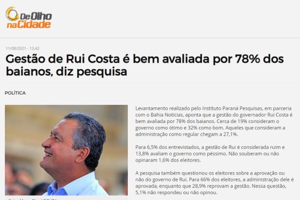 De Olho na Cidade divulga pesquisa realizado pela Paraná Pesquisas