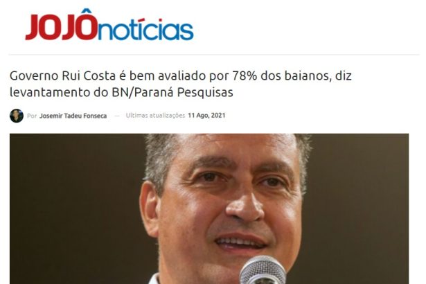 Jojô Notícias divulga pesquisa realizado pela Paraná Pesquisas