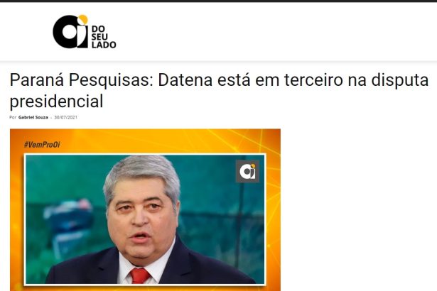 Oi Diário divulga pesquisa realizado pela Paraná Pesquisas